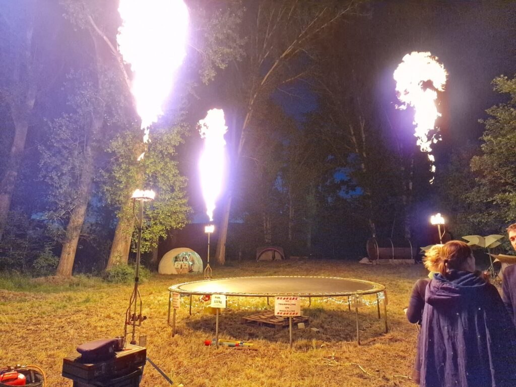 Flaming Trampoline at Art Baer, Germany, in 2023.