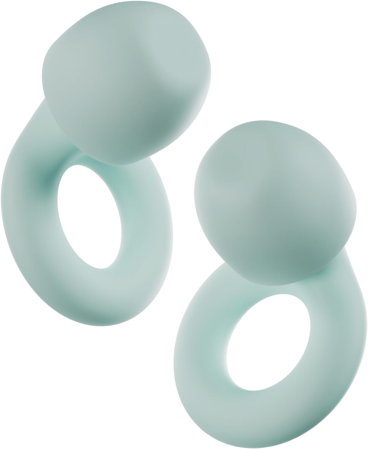 A pair of Loop Quiet 2 silicone earplugs in Mint