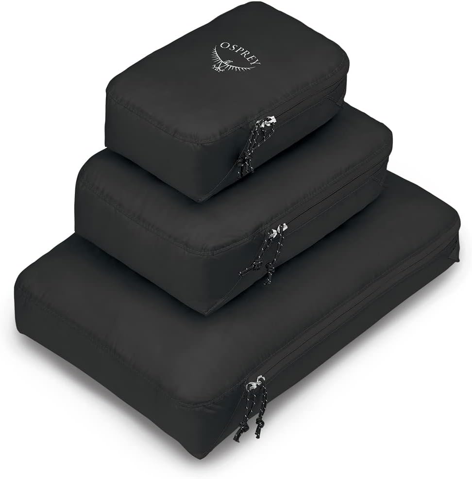 Osprey Ultralight Packing Cube Set showing three black cubes